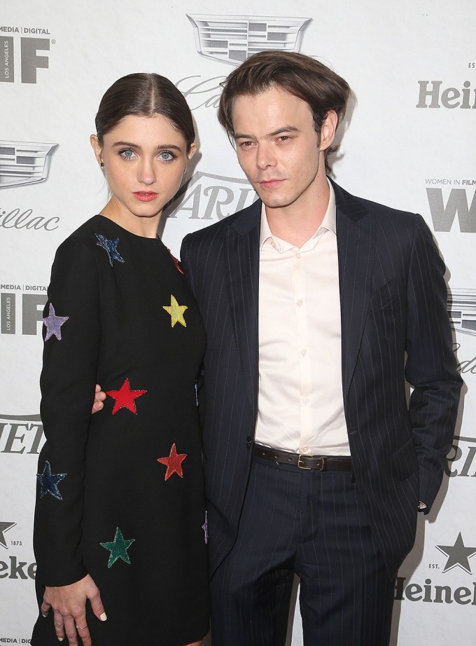 Charlie Heaton & Natalia Dyer attend a pre-Emmy party