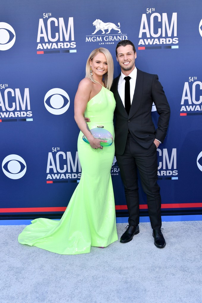 Miranda Lambert and Brendan McLoughlin attend the 54th Annual ACM Awards