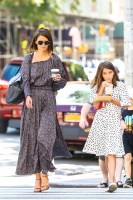 New York, NY - *EXCLUSIVE* - Katie Holmes takes daughter Suri Cruise for a walk after breakfast in Soho. The duo decided to match flowing maxi dresses this morning during the outing.Pictured: Katie Holmes, Suri CruiseBACKGRID USA 30 AUGUST 2018 USA: +1 310 798 9111 / usasales@backgrid.comUK: +44 208 344 2007 / uksales@backgrid.com*UK Clients - Pictures Containing ChildrenPlease Pixelate Face Prior To Publication*