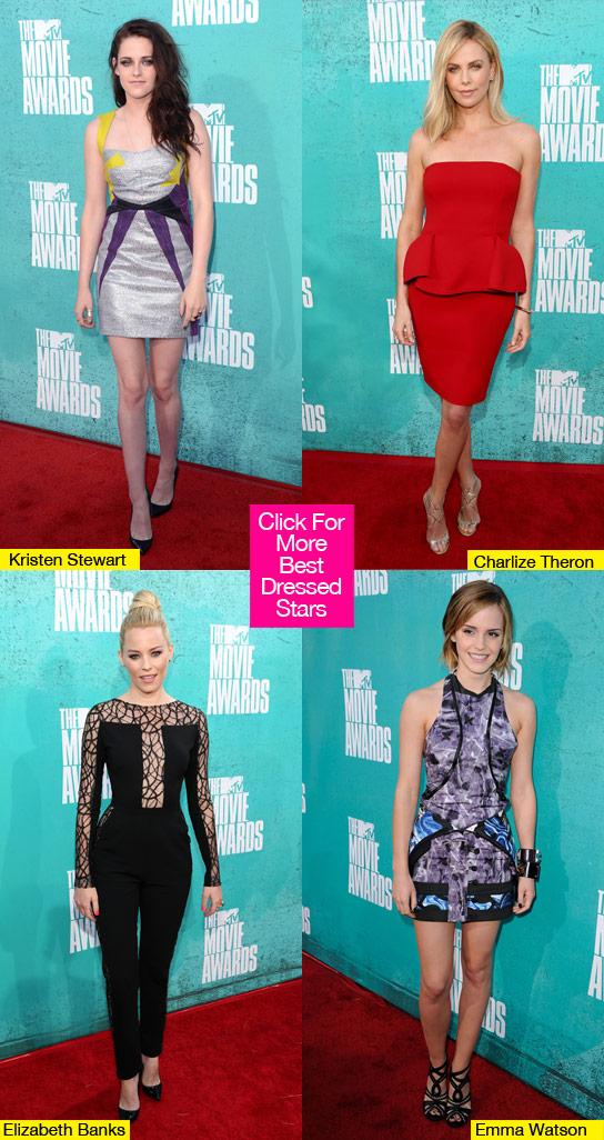 MTV Movie Awards Best Dressed 2012