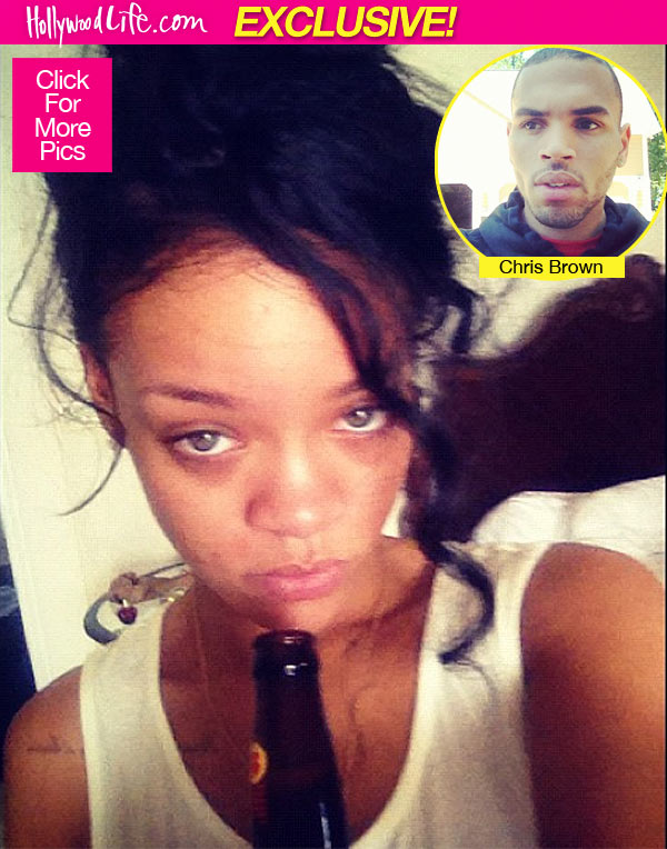 Rihanna Drinking
