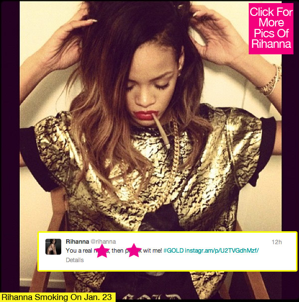 Rihanna Smoking