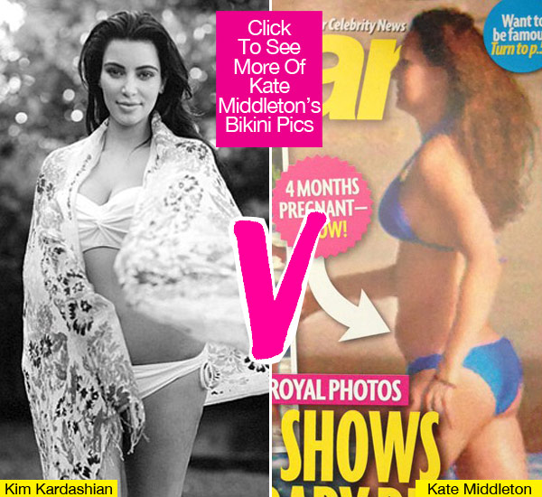 Kim Kardashian Kate Middleton Bikini Bump