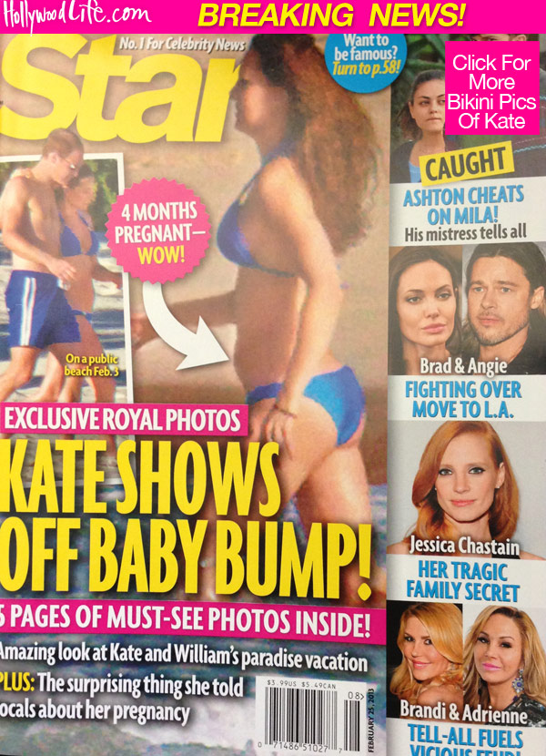 Kate Middleton Baby Bump Bikini Pictures