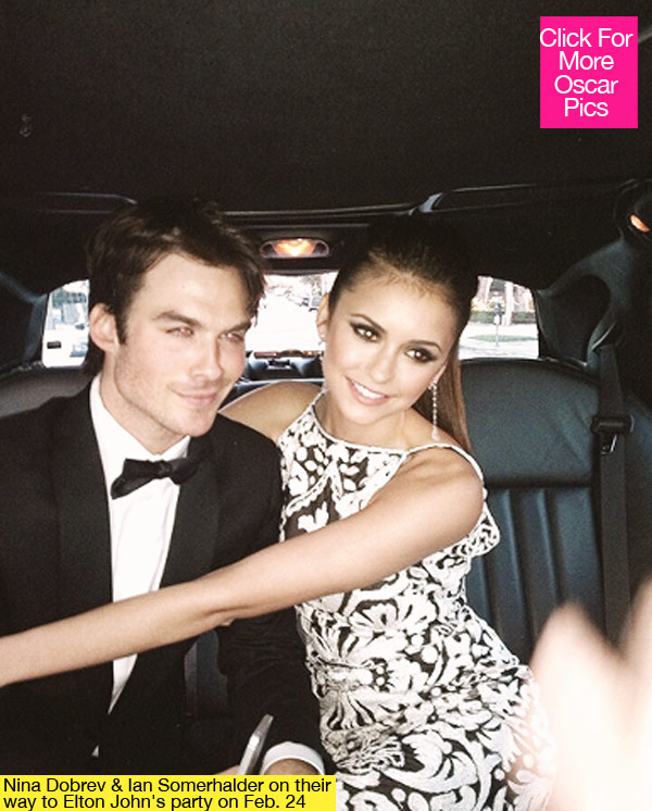 Ian Somerhalder Nina Dobrev Oscars