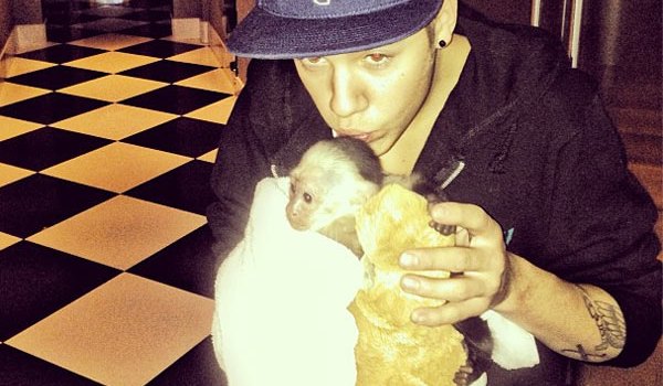 Justin Bieber Adopts Monkey