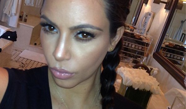 Kim Kardashian Side Braid