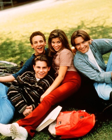 Editorial use only. No book cover usage.Mandatory Credit: Photo by Touchstone Tv/Kobal/Shutterstock (5870461b)Ben Savage, Rider Strong, Danielle Fishel, Will FriedleBoy Meets World - 1993Touchstone TVUSATelevision