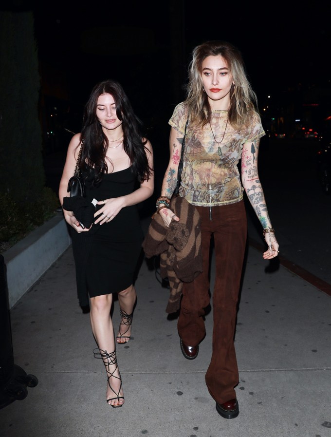 Paris Jackson at Catch Steak LA with a friend