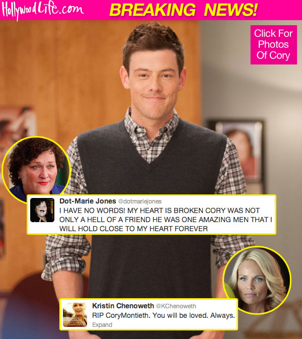 Cory Monteith Death Glee Cast Tweets