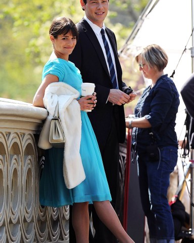 Lea Michele and Cory Monteith
'Glee' TV programme on set filming, New York, America - 26 Apr 2011