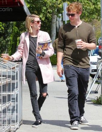 Emma Roberts and Evan Peters
Emma Roberts and Evan Peters out and about in Los Angeles, America - 01 Apr 2014
Emma Roberts and boyfriend Evan Peters checking out the latest gossip at the book stands in Los Angeles