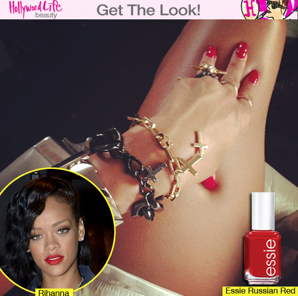 Rihanna Red Nails