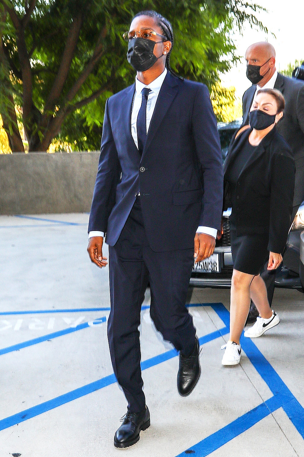 Los Angeles, CA  - Rap star ASAP Rocky arrives at a Los Angeles court with a suit on after being charged with felony assault with a firearm.  
Rocky, whose real name is Rakim Mayers, faces two counts of assault with a semiautomatic firearm with allegations of personally using a firearm.

Pictured: ASAP Rocky

BACKGRID USA 17 AUGUST 2022 

USA: +1 310 798 9111 / usasales@backgrid.com

UK: +44 208 344 2007 / uksales@backgrid.com

*UK Clients - Pictures Containing Children
Please Pixelate Face Prior To Publication*