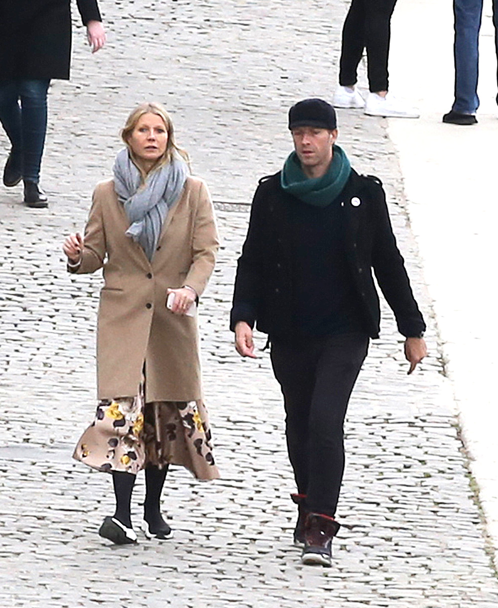 EXCLUSIVE: Coldplay singer, Chris Martin and US Actress Gwyneth Paltrow spend easter weekend in Paris with their kids.