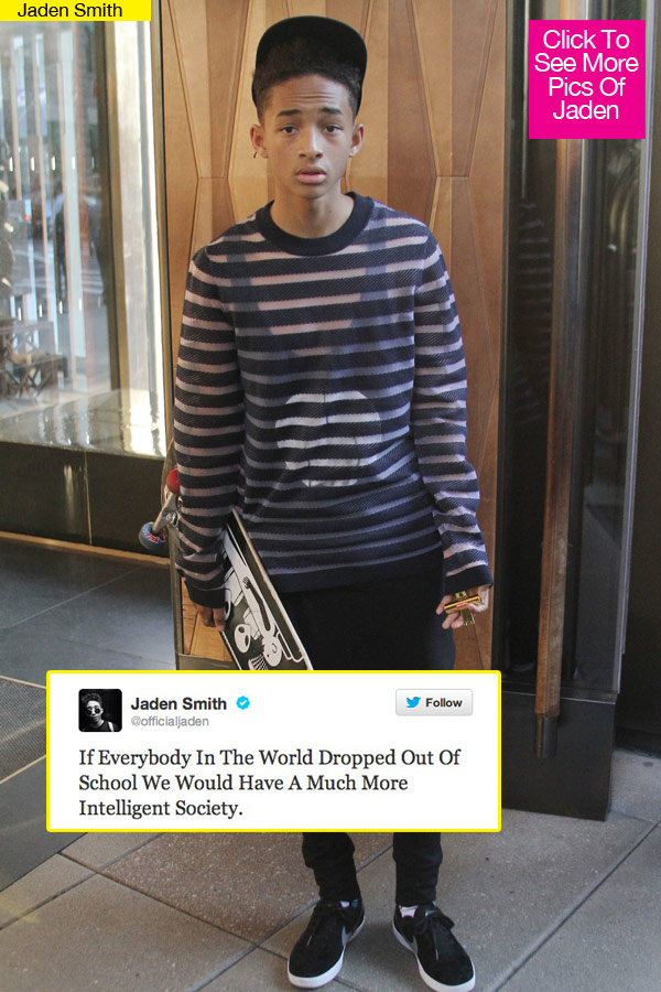 Jaden Smith Dropping Out Of School