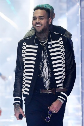 Chris Brown on the catwalk
Philipp Plein show, Runway, Spring Summer 2019, Milan Fashion Week, Italy - 21 Sep 2018