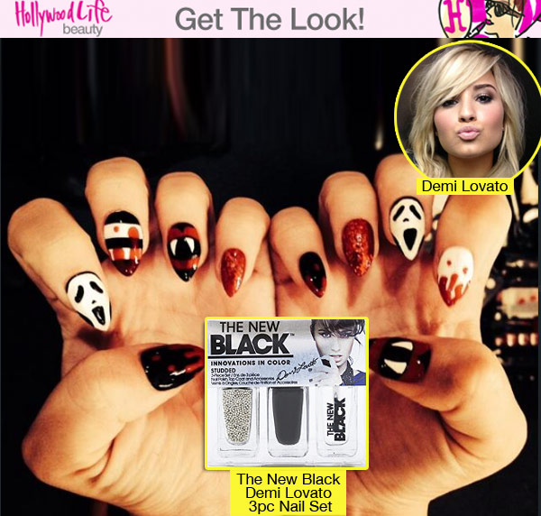 Demi Lovato Halloween Manicure