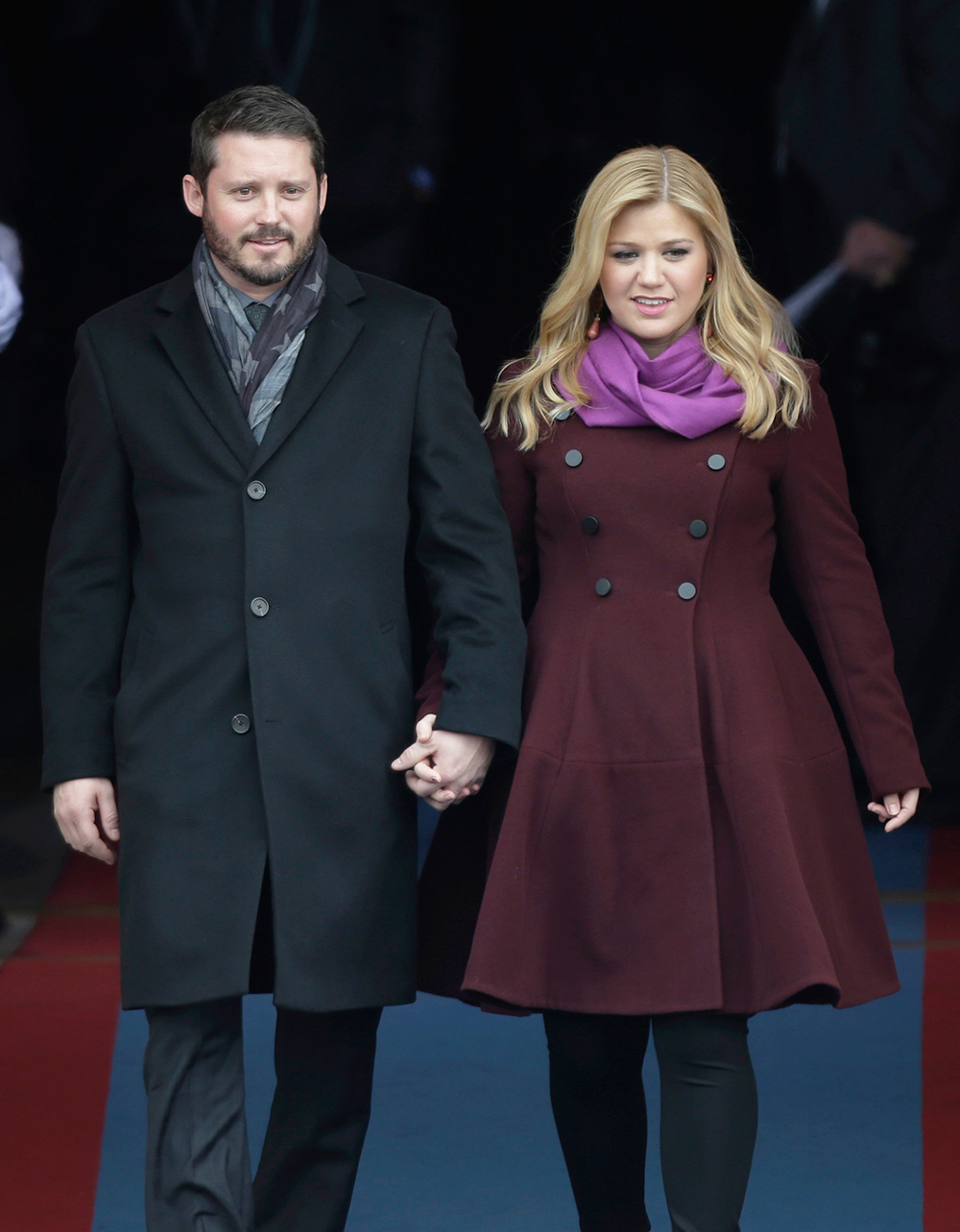 Kelly Clarkson Brandon Blackstock Kelly Clarkson arrives with Brandon Blackstock for the ceremonial swearing-in of President Barack Obama at the U.S. Capitol during the 57th Presidential Inauguration in Washington. Clarkson says she's expecting her first child. The 31-year-old singer said, on Twitter that she and husband Blackstock are expecting their first child together
People-Kelly Clarkson, Washington, USA