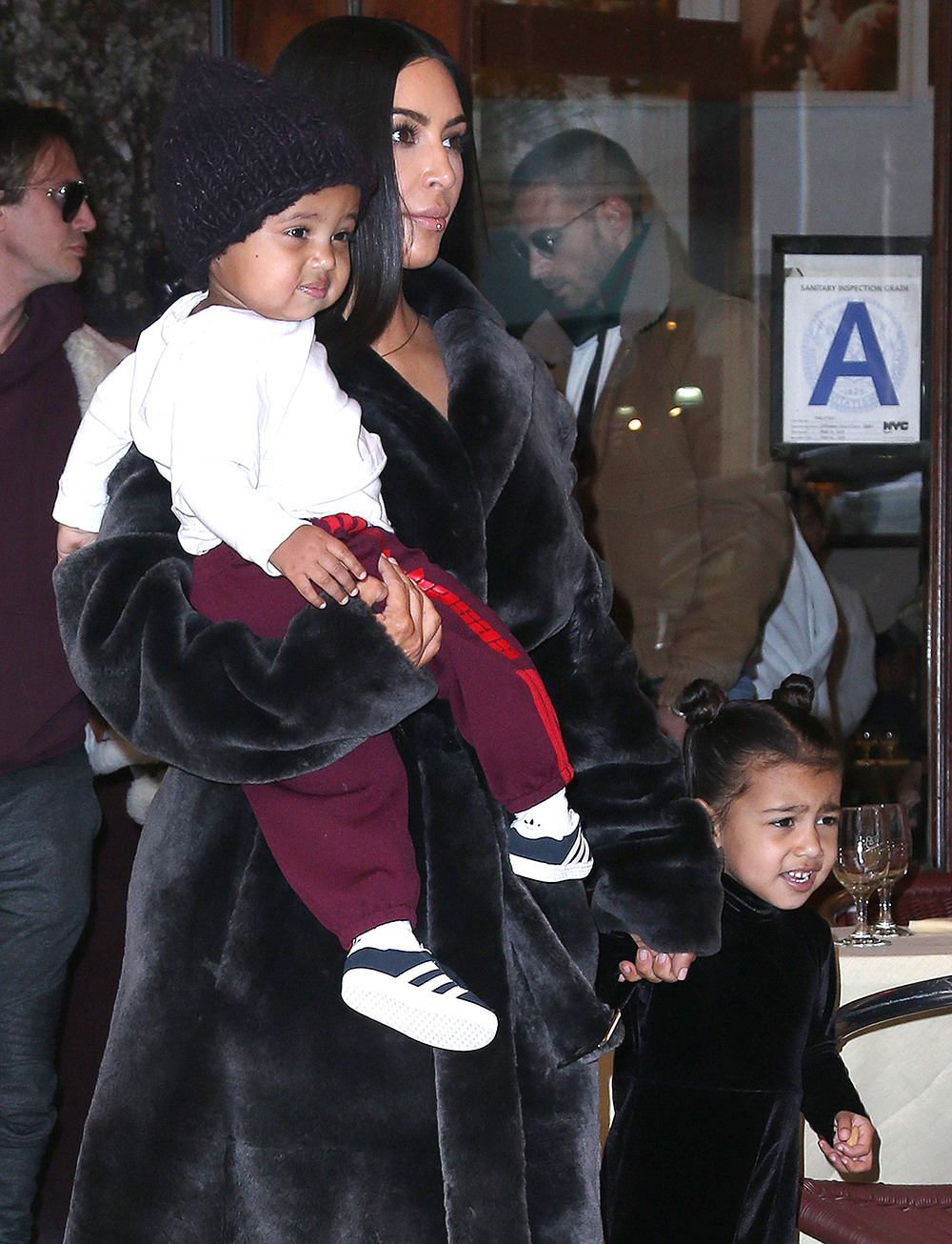 Kim Kardashian West, North West, Saint West
Kim Kardashian out and about, New York, USA - 01 Feb 2017
Kim Kardashian and BFF Jonathan Cheban leaving Cipriani in NYC