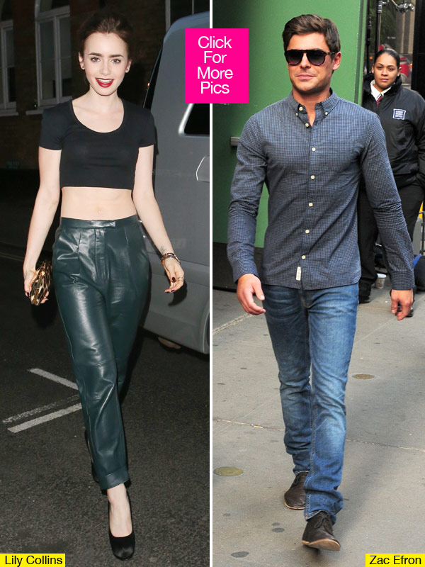 Zac Efron Lily Collins Support