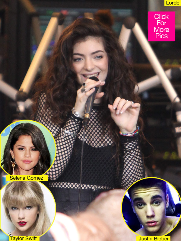 Lorde Justin Bieber Selena Gomez Taylor Swift