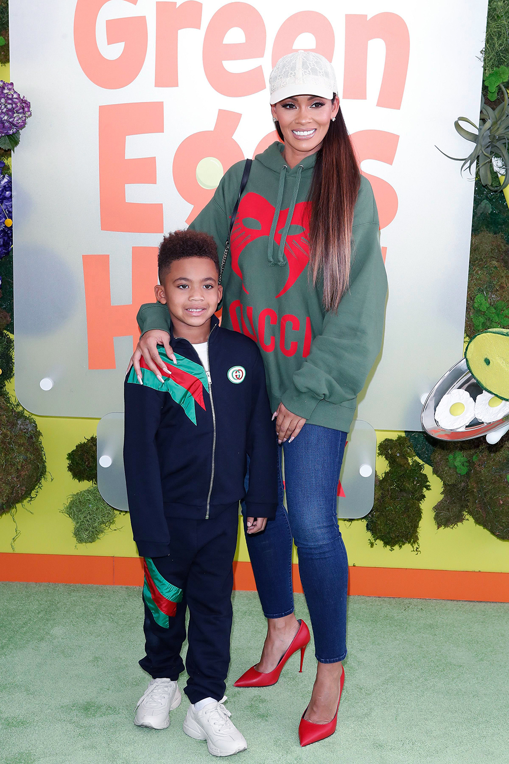 Evelyn Lozada (R) poses on the green carpet before the Season 1 premiere of Green Eggs and Ham at Hollywood Post 43 in Los Angeles, California, USA, 03 November 2019. Green Eggs and Ham launches globally 08 November 2019 on Netflix.Green Eggs and Ham season premiere in Los Angeles, USA - 03 Nov 2019