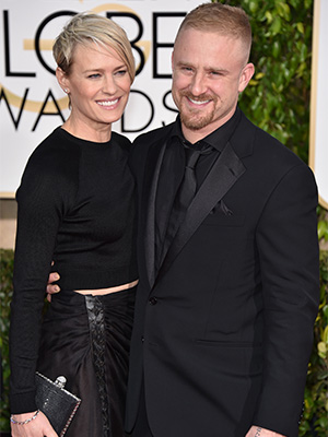 Robin Wright, left, and Ben Foster arrive at the 72nd annual Golden Globe Awards at the Beverly Hilton Hotel, in Beverly Hills, Calif72nd Annual Golden Globe Awards - Arrivals, Beverly Hills, USA - 11 Jan 2015