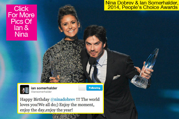 Ian Somerhalder Loves Nina Dobrev