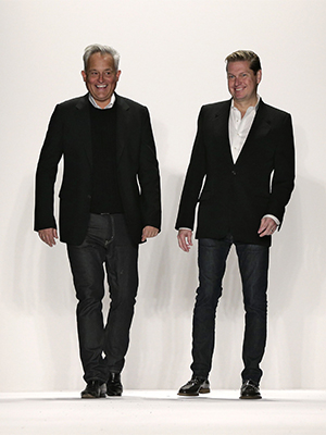 Us Designers Mark Badgley (l) and James Mischka Appear on the Catwalk at the Conclusion of the Presentation of the Fall/winter 2014 Collection For Their Label Badgley Mischka During the Mercedes-benz Fashion Week in New York New York Usa 11 February 2014 the Fall Winter 2014 Collections Are Presented From 06 to 13 February United States New YorkUsa New York Fashion Week - Feb 2014