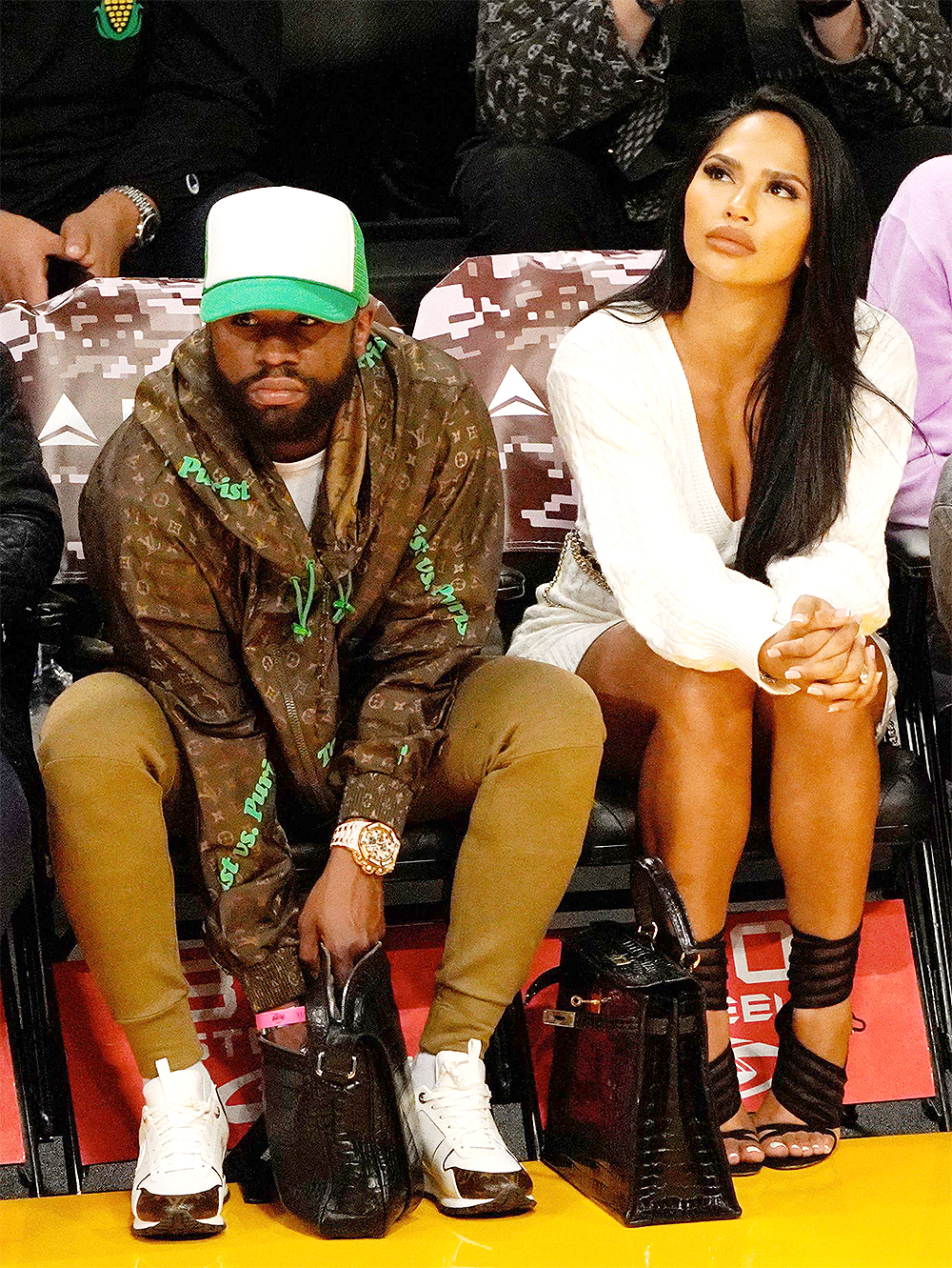 Boxer Floyd Mayweather is spotted at the Los Angeles Lakers v Detroit Pistons, Basketball, Staples Center, Los Angeles, California, USA - 28 Nov 2021