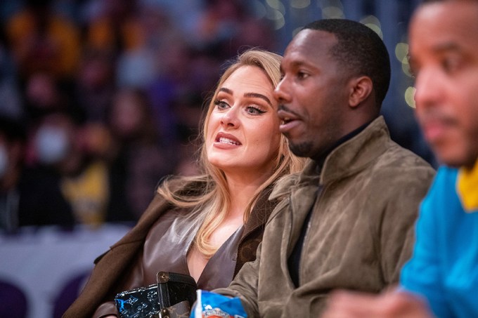 Adele & Rich Paul at a game