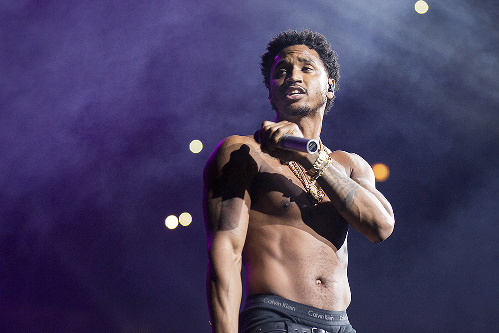 Trey Songz (Tremaine Aldon Neverson) during the WGCI Big Jam at United Center on December 30, 2016, in Chicago, Illinois (Photo by Daniel DeSlover/imageSPACE) *** Please Use Credit from Credit Field ***(Sipa via AP Images)