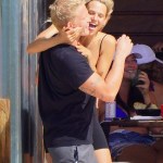 EXCLUSIVE: Australian singer Cody Simpson has well and truely moved on from his former girlfriend Miley Cyrus whilst enjoying some sun on the island of St Barths with his stunning new girlfriend, model Marloes Stevens. The smitten couple weren't afraid to pack on the PDA as they kissed and performed 'couples yoga' beachside with Cody also taking part in a risky stunt with friends attempting to kick a drink of his head. 04 Feb 2021 Pictured: Cody Simpson, Marloes Stevens. Photo credit: EliotPress/MEGA TheMegaAgency.com +1 888 505 6342 (Mega Agency TagID: MEGA731228_008.jpg) [Photo via Mega Agency]