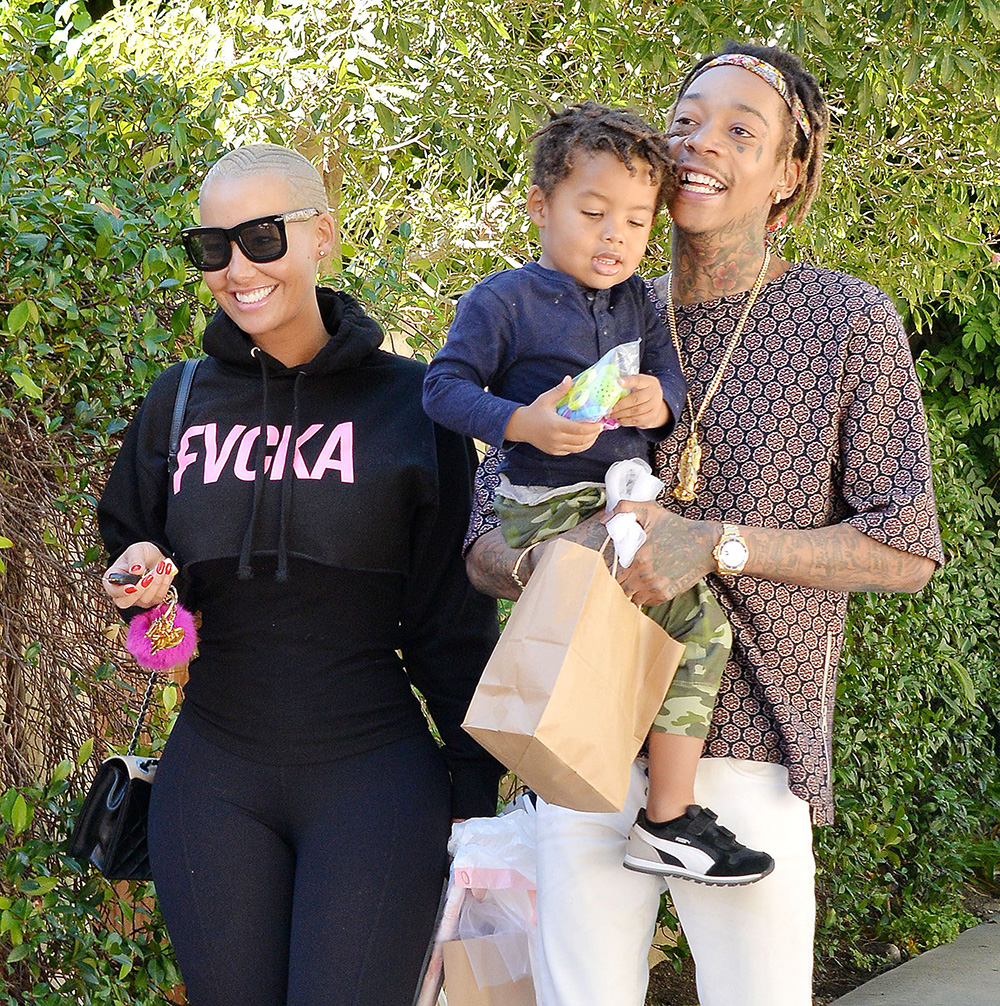 Amber Rose, Wiz Khalifa, Sebastian
Amber Rose and Wiz Khalifa out and about, Los Angeles, America - 16 Dec 2015
Amber Rose and Wiz Khalifa out with son Sebastian in Los Angeles