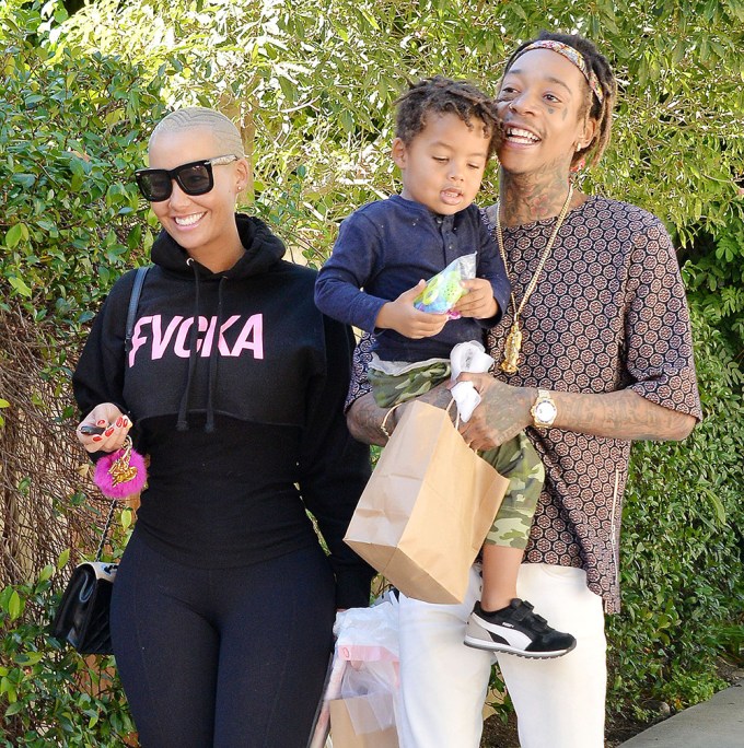 Amber Rose & Wiz Khalifa With Sebastian