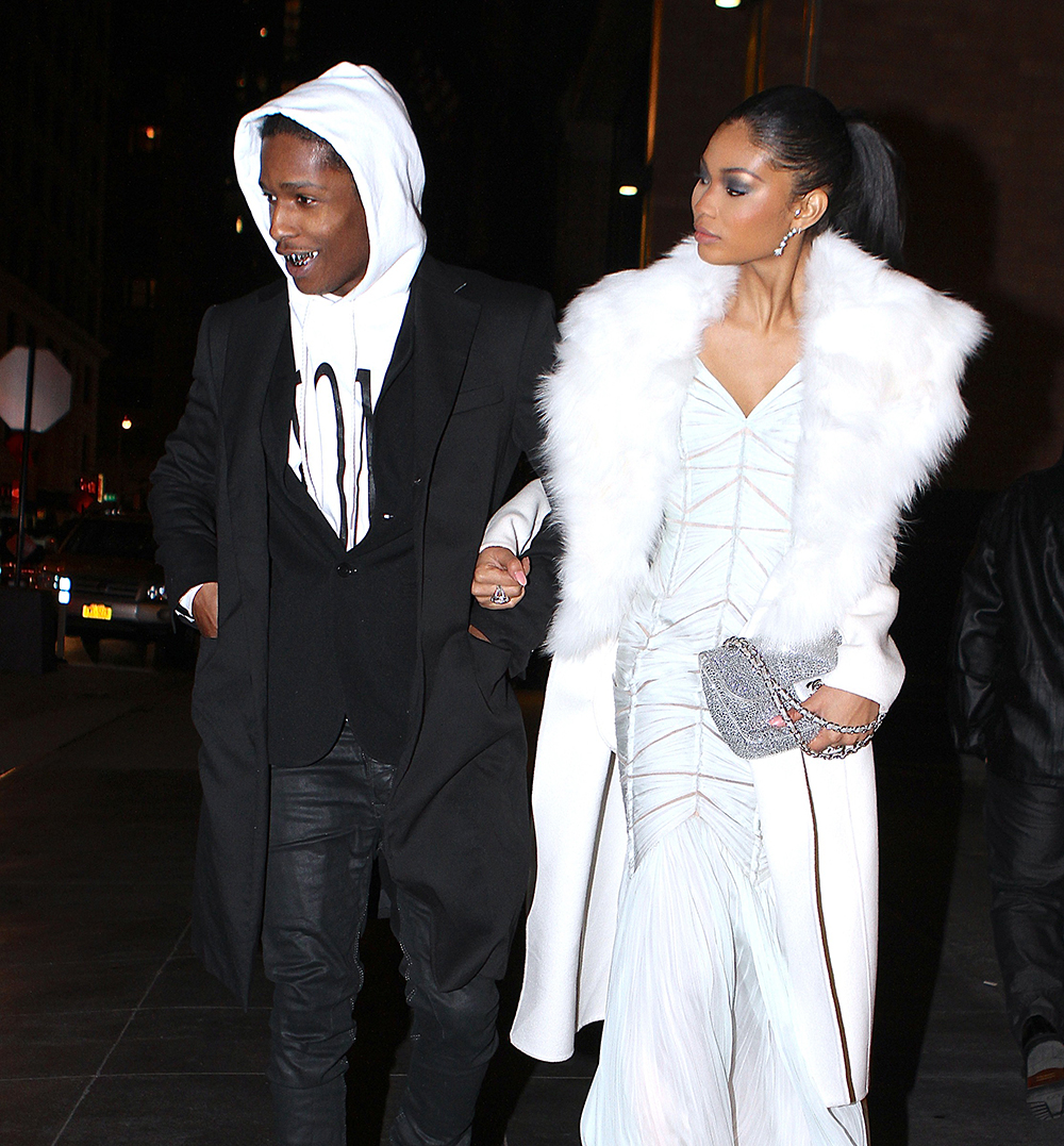 Asap Rocky and Chanel Iman on a NYC dinner date