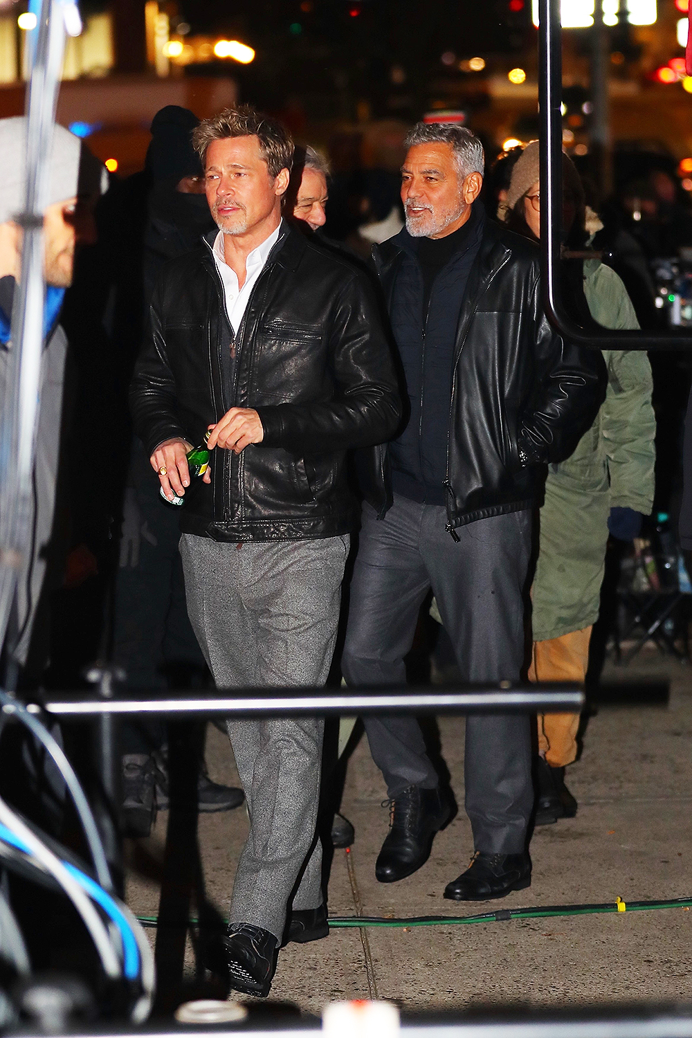 Brad Pitt and George Clooney film scenes in Harlem for upcoming project 'Wolves'