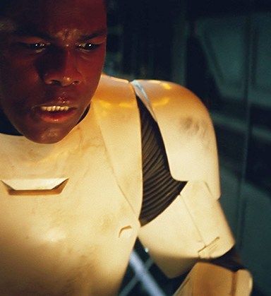 Editorial use only. No book cover usage.Mandatory Credit: Photo by Lucasfilm/Bad Robot/Walt Disney Studios/Kobal/Shutterstock (5886293cm)John BoyegaStar Wars - The Force Awakens - 2015Director: J.J. AbramsLucasfilm/Bad Robot/Walt Disney StudiosUSAScene StillFantasyStar Wars - Episode VI - The Force AwakensStar Wars: Épisode VII - Le réveil de la Force