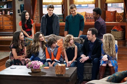 GIRL MEETS WORLD - "World Meets Girl" - Fans peek behind the scenes of "Girl Meets World." This episode of "Girl Meets World" airs Friday, January 06 (6:00 - 6:30 P.M. EST) in Disney Channel. (Disney Channel/Ron Tom)
ROWAN BLANCHARD, CECILIA BALAGOT, DANIELLE FISHEL, COREY FOGELMANIS, AUGUST MATURO, AVA KOLKER, PEYTON MEYER, BEN SAVAGE, AMIR MITCHELL-TOWNES, SABRINA CARPENTER