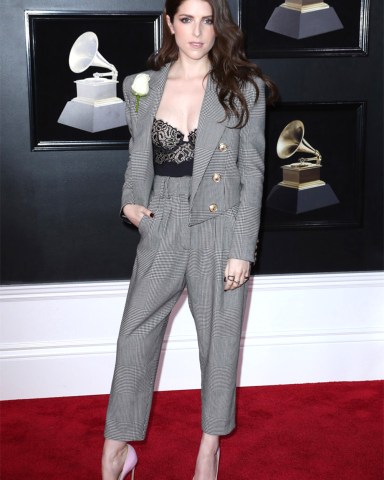 Anna Kendrick60th Annual Grammy Awards, Arrivals, New York, USA - 28 Jan 2018WEARING BALMAIN