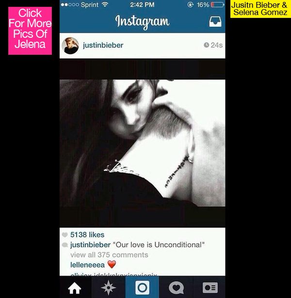 Justin Beiber Selena Gomez Pic