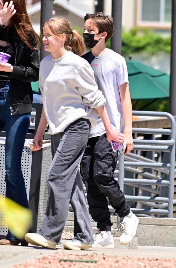 Vivienne & Knox Jolie-Pitt Get Frozen Yogurt