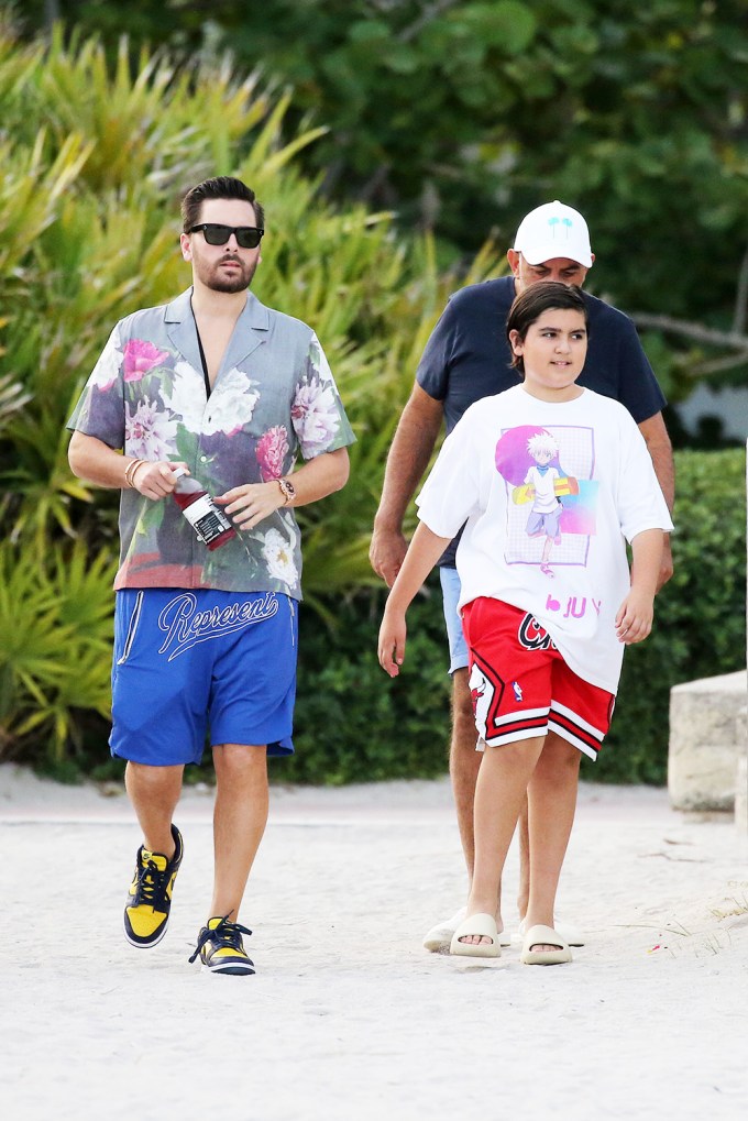 Mason Disick hits the beach with Scott