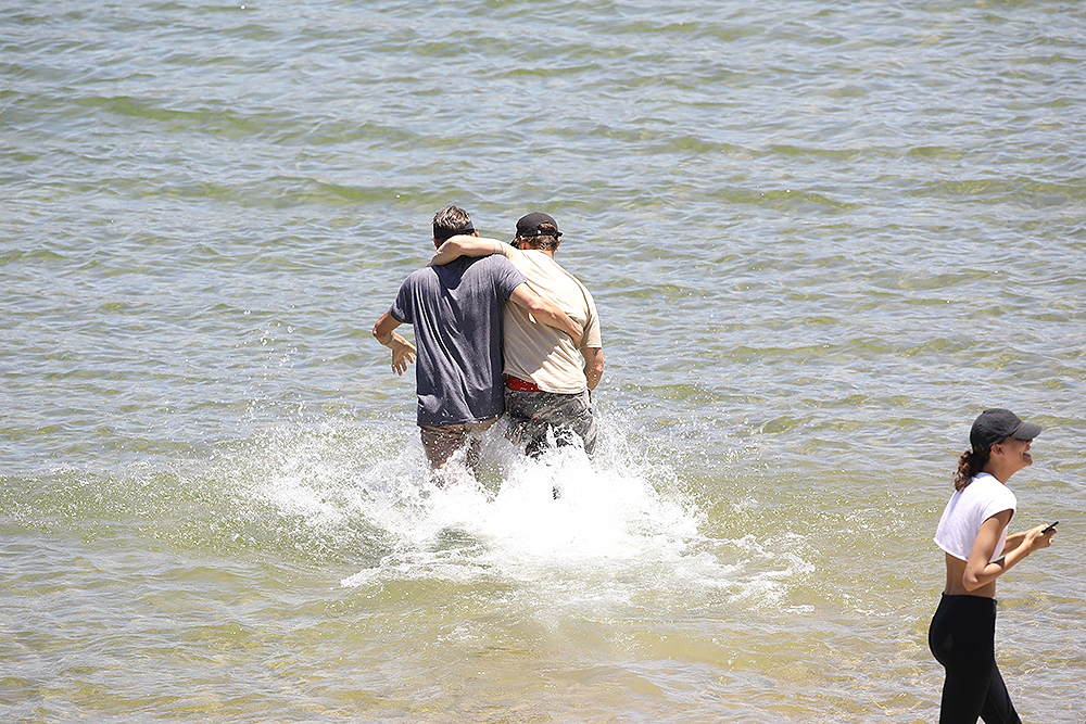 *EXCLUSIVE* Naya Rivera's Family and ex Ryan Dorsey try to find some spirituality by swimming in Lake Piru