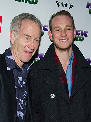 John McEnroe, Kevin McEnroe John McEnroe and his son Kevin arrive for the opening night performance of the Broadway play "Magic/Bird" in New York. A son of tennis star McEnroe and actress Tatum O'Neal will get a New York City drug-possession case dismissed if he stays out of trouble and gets treatment. Court records show Kevin McEnroe's case was put on track, for dismissal if he avoids re-arrestMcEnroe's Son-Arrest, New York, USA