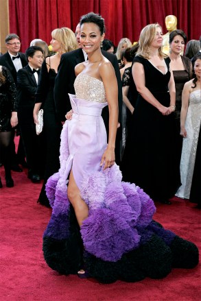 Zoe Saldana at the 2010 / 82nd Annual Academy Awards Academy Awards at the Kodak Theater. Los Angeles, March 7, 2010 | usage worldwide Photo by: Dave Bedrosian/Geisler-Fotopress/picture-alliance/dpa/AP Images