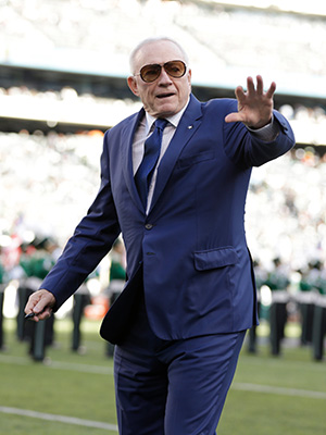 Dallas Cowboys owner Jerry Jones walks on the field before an NFL football game against the New York Jets, in East Rutherford, N.JCowboys Jets Football, East Rutherford, USA - 13 Oct 2019