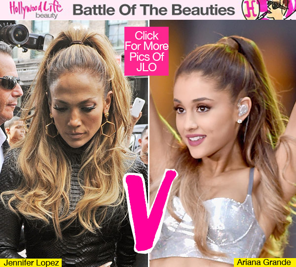Jennifer Lopez Steals Ariana Grande High Ponytail Hairstyle