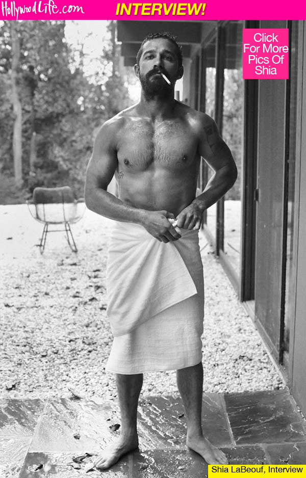 shia labeouf naked towel